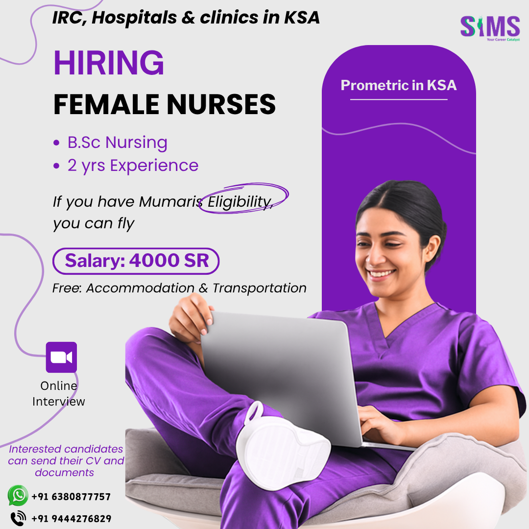Female Staff Nurse — Gulf job poster